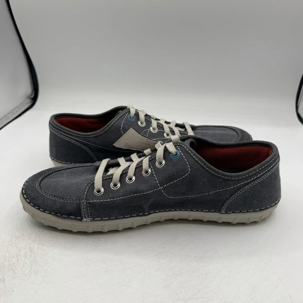 Clarks Kornel Row Shoes Mens Sz 11.5 M Navy Blue Canvas Casual Sneakers NWT